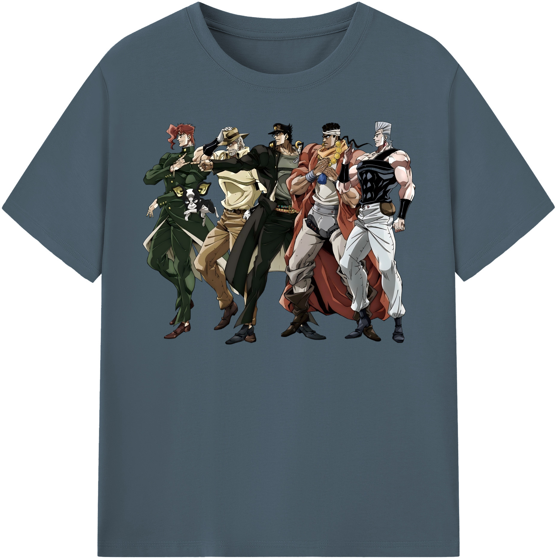 （画像用） ジョジョの奇妙な冒険 JoJo's Bizarre Adventure 綿100％半袖Tシャツ（フロントプリント）